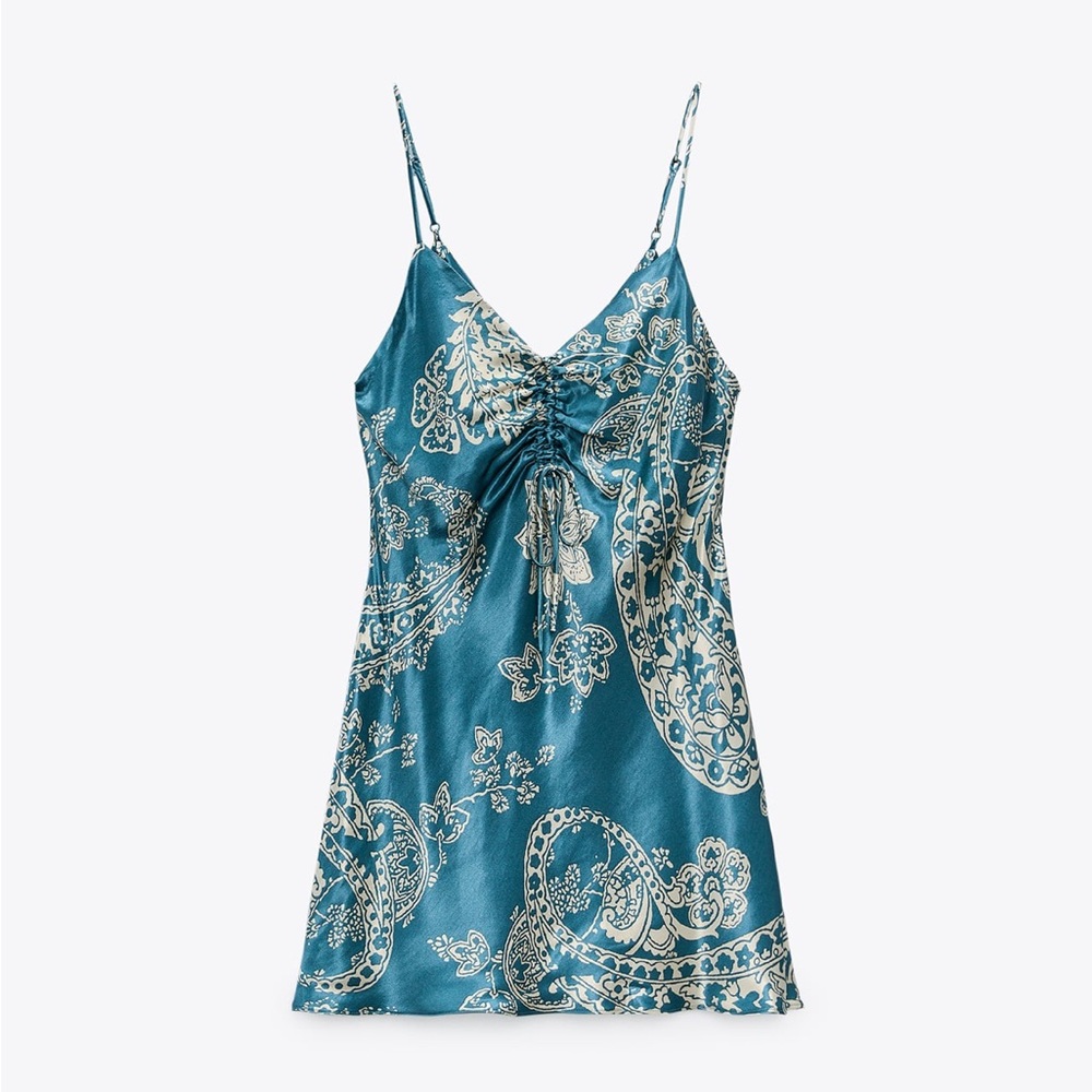 Zara Satin Effect Mini Dress